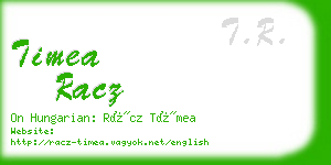 timea racz business card